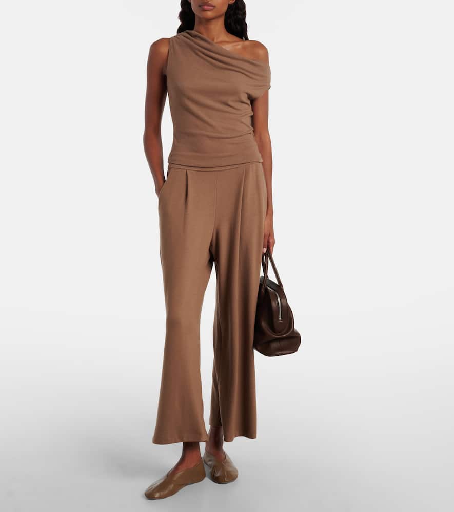 Lauren asymmetric jersey top