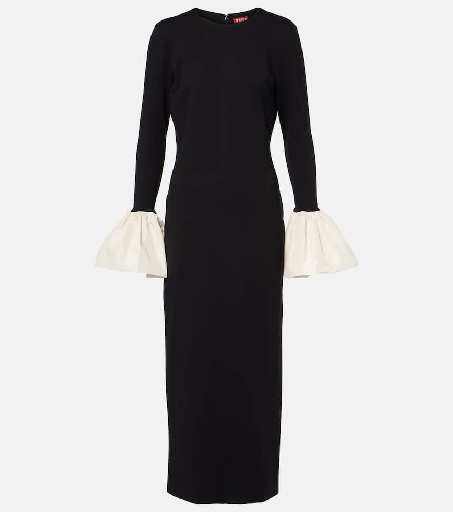 Hawthorne taffeta-trimmed maxi dress