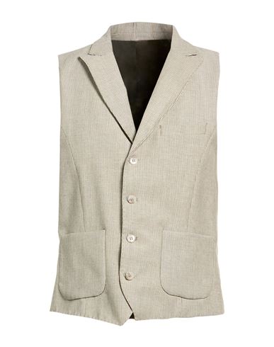 Man Tailored Vest Dark green Size 38 Linen