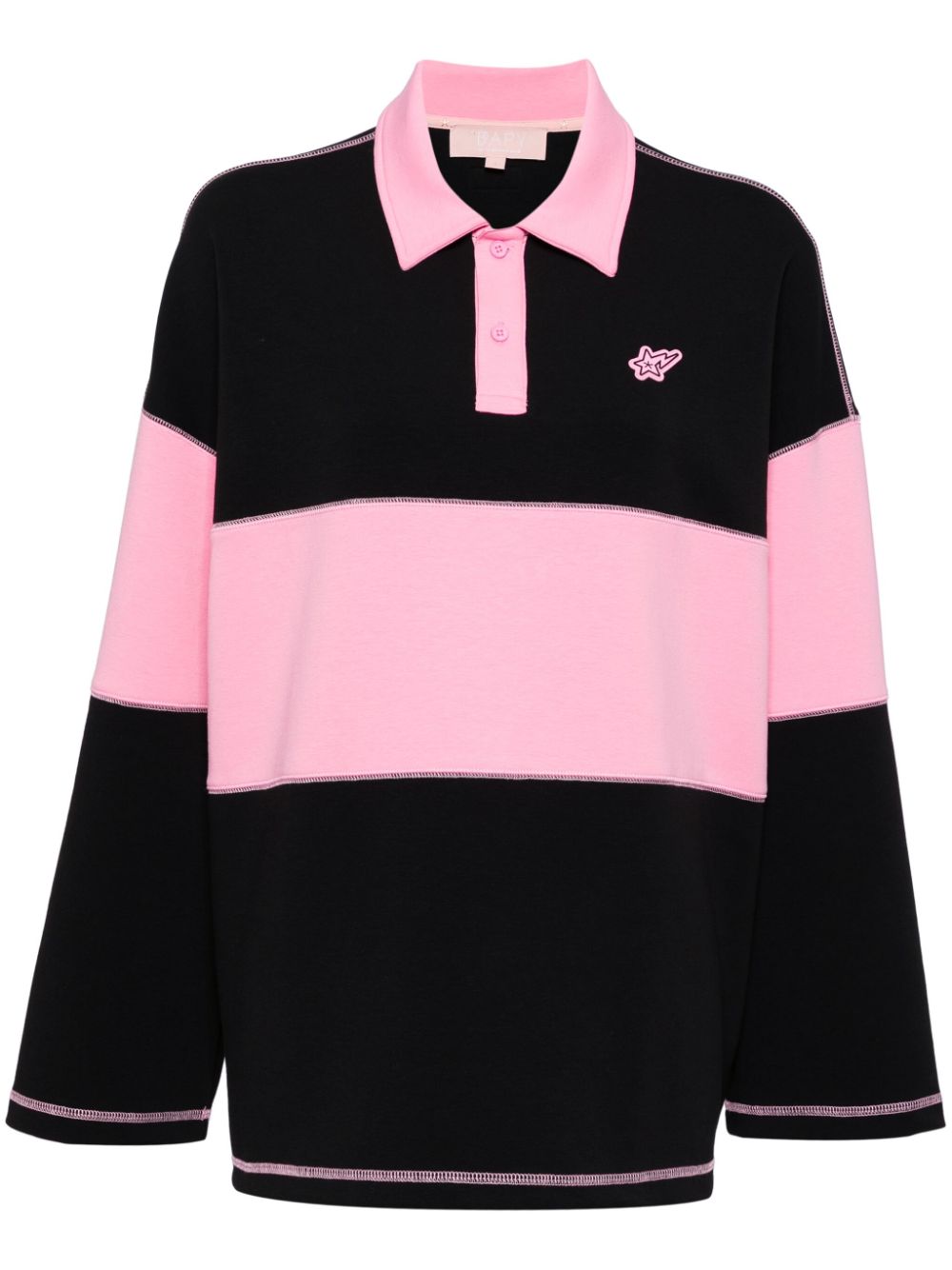 Logo-patch long-sleeved sweatshirt - Black