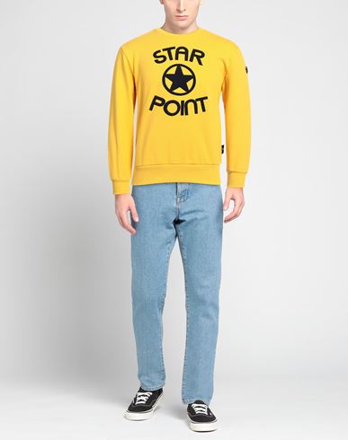Man Sweatshirt Yellow Size L Cotton