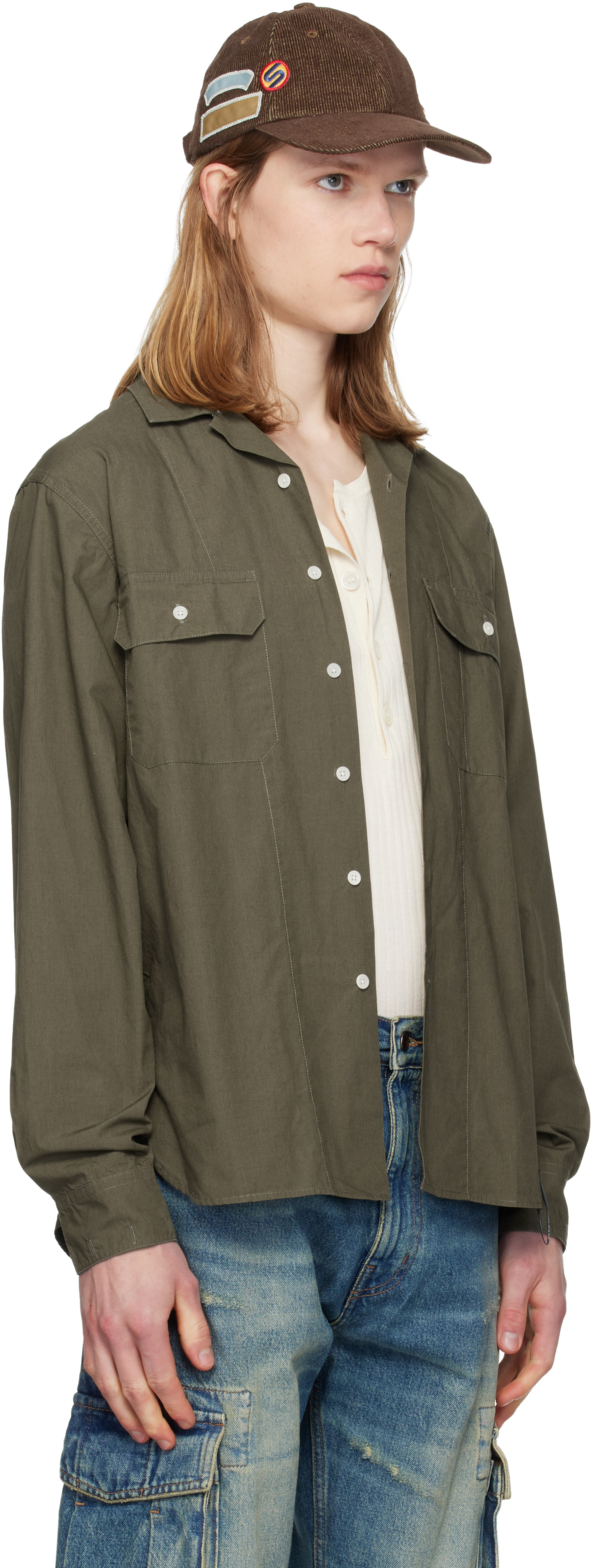 Khaki Dry Cotton Safari Shirt