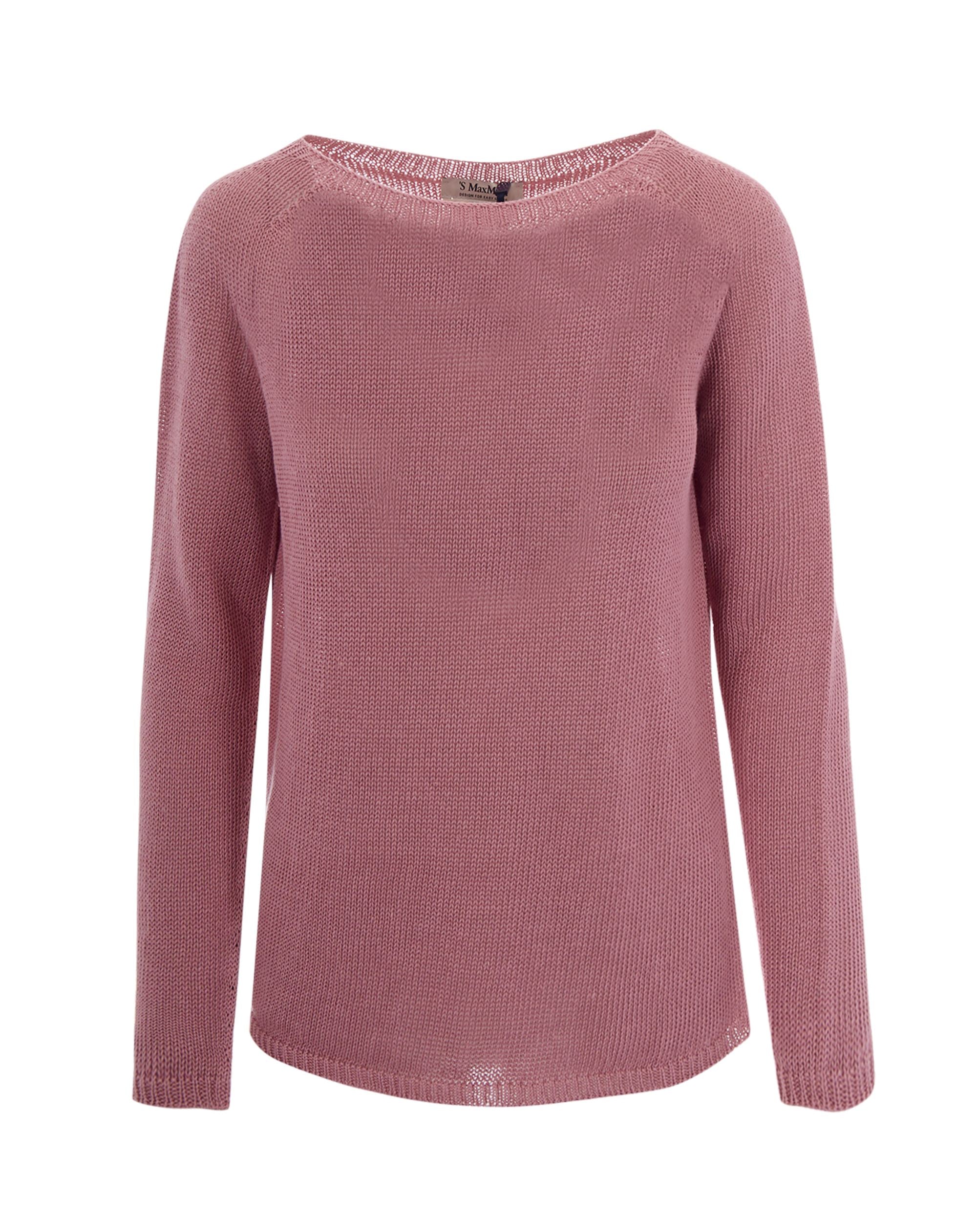 Lightweight Linen Knit Sweater — Pink