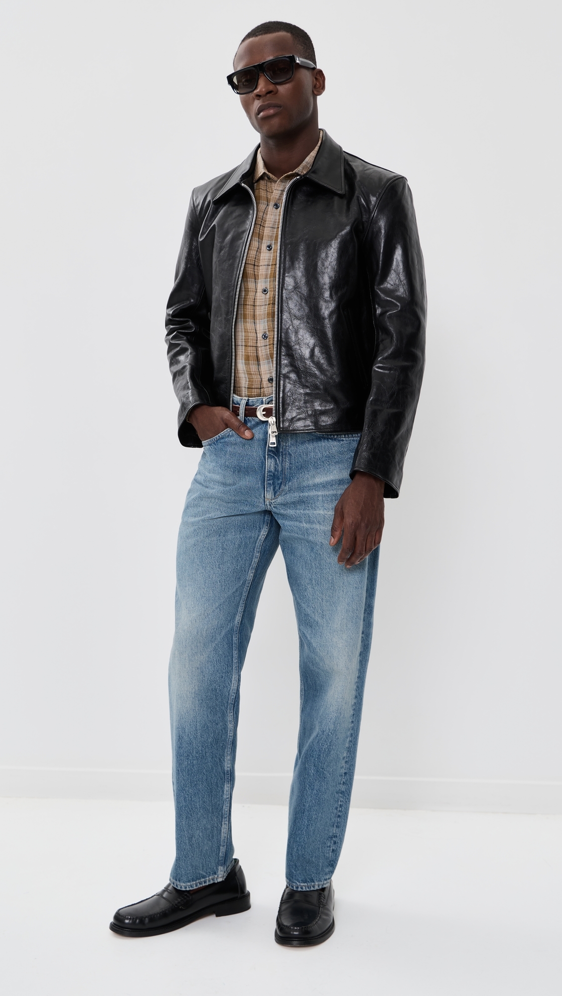 Leather Mini Jacket Black
