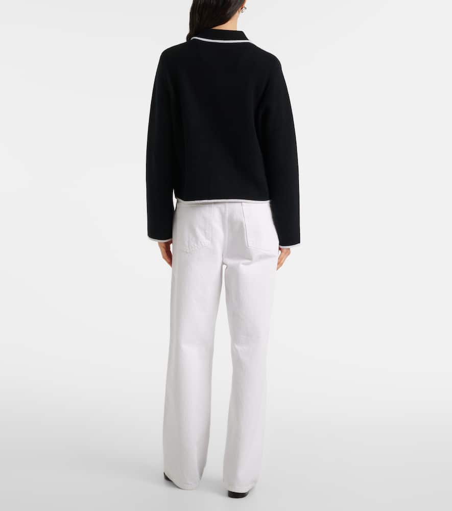 Wool and cashmere zip-up sweater