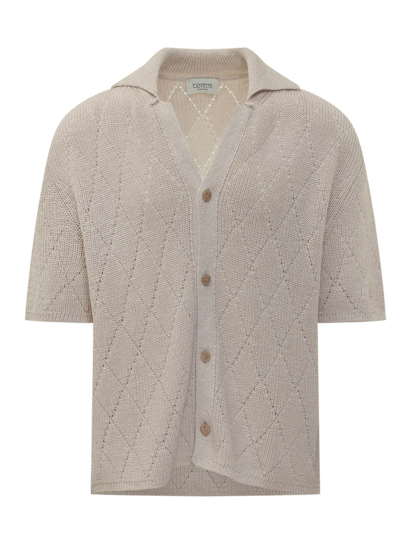 Beige Regular Knitted Shirt