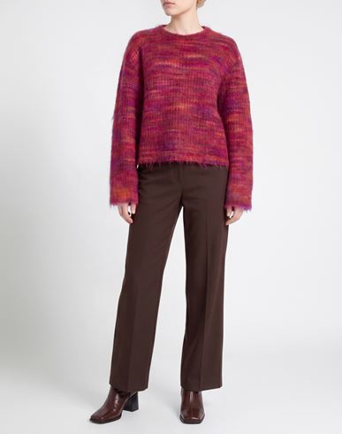 Woman Sweater Magenta Size L Merino Wool, Mohair wool, Polyamide
