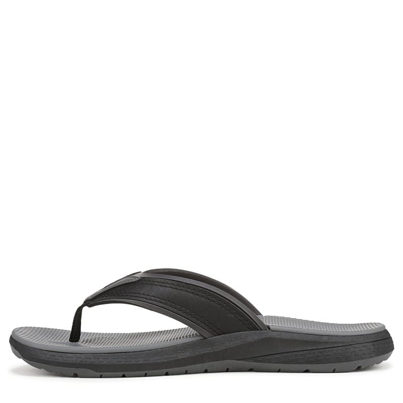 Men's Donnar 2.0 Thong Sandals (Black Faux Leather)