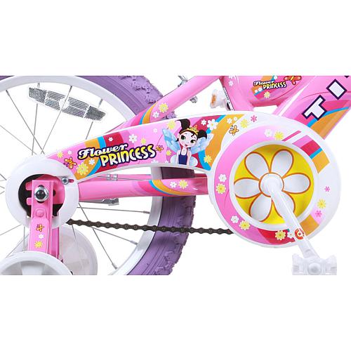 "Titan Flower Princess Girl's 16"" Wheel Deluxe BMX Bike with Training Wheels
