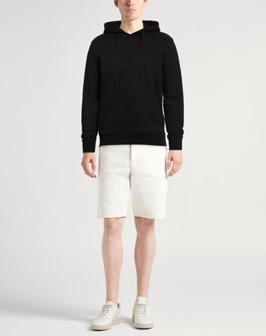 Man Sweatshirt Black Size 40 Cotton