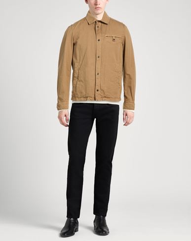 Man Jacket Sand Size 36 Cotton, Linen