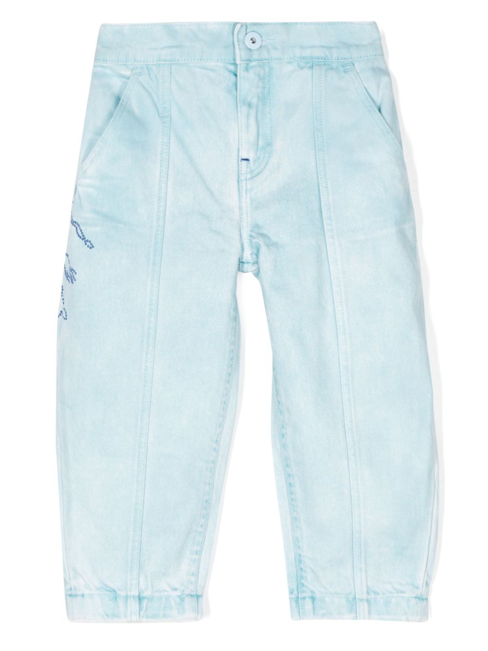 Equestrian Knight-motif jeans - Blue