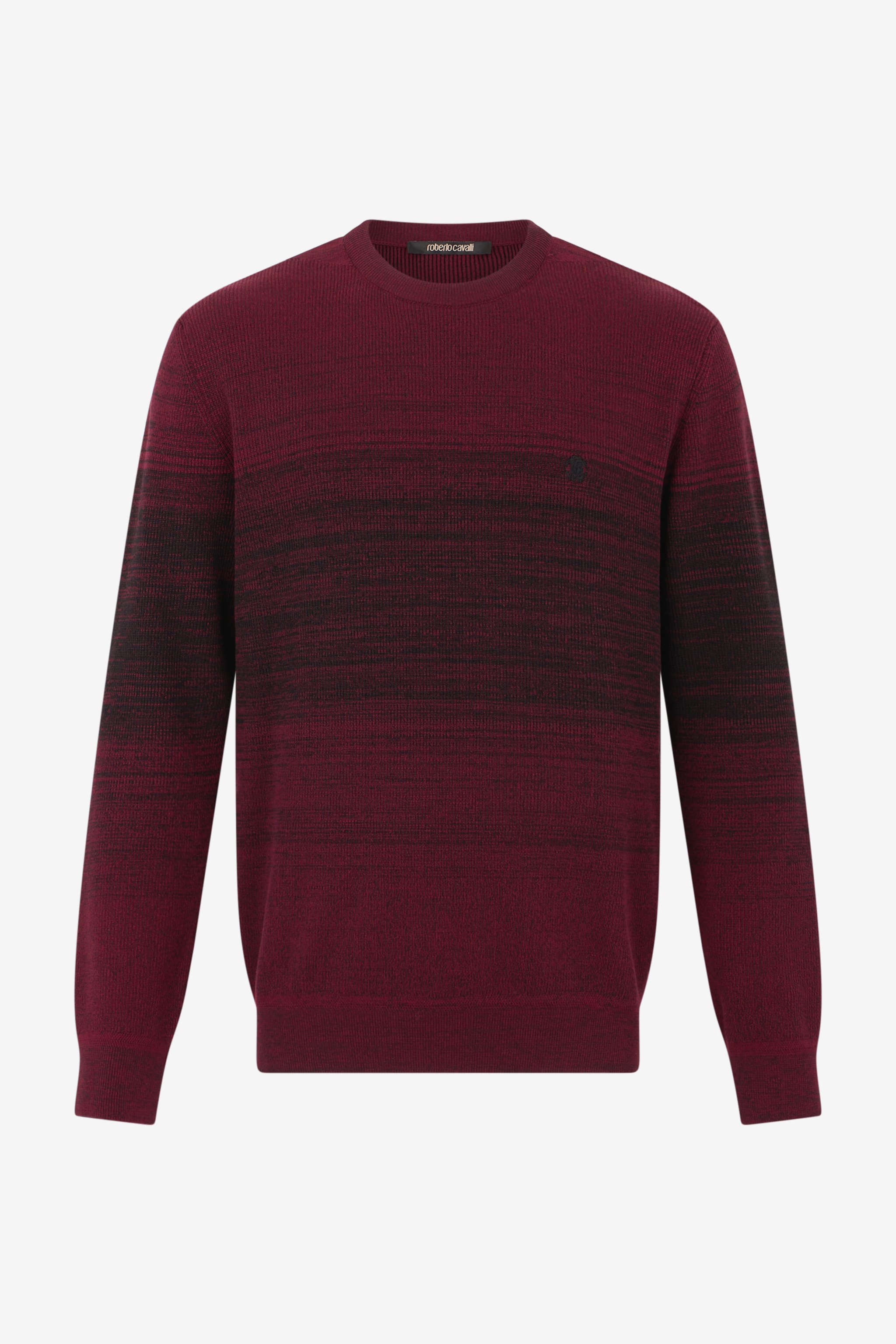 Burgundy Dégradé Cotton Sweater