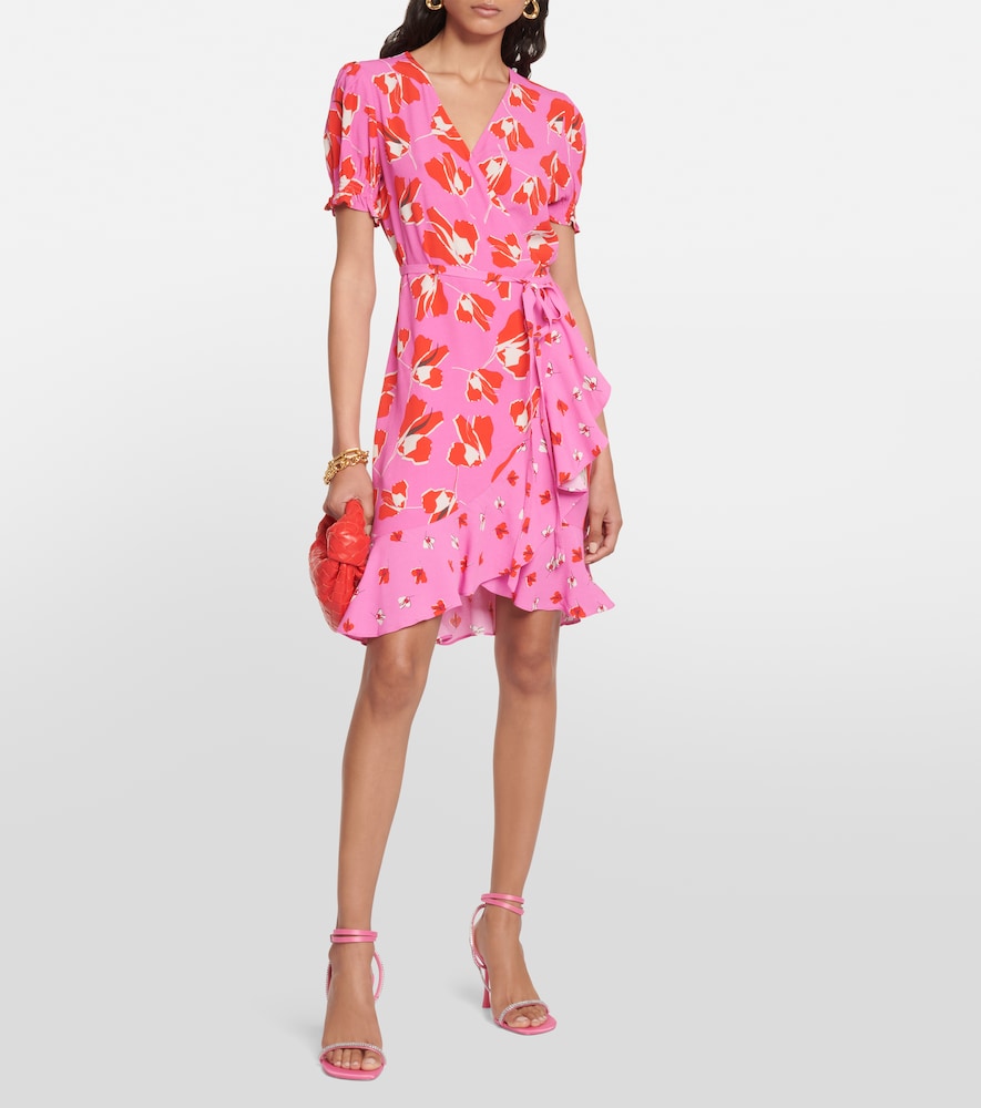 Diane von Furstenberg Emilia printed wrap minidress