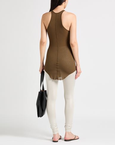 Woman Tank top Khaki Size 8 Viscose, Silk