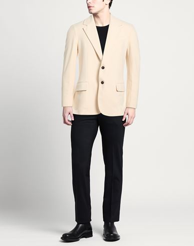 Man Blazer Cream Size 40 Cotton, Elastane