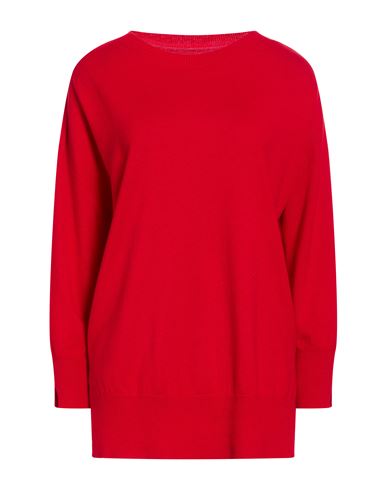 Woman Sweater Red Size M Virgin Wool, Silk, Cashmere