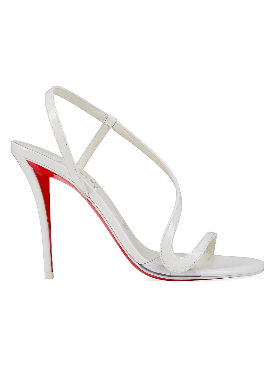Women's Rosa Z Patent Leather 100MM Sandals - Bianco