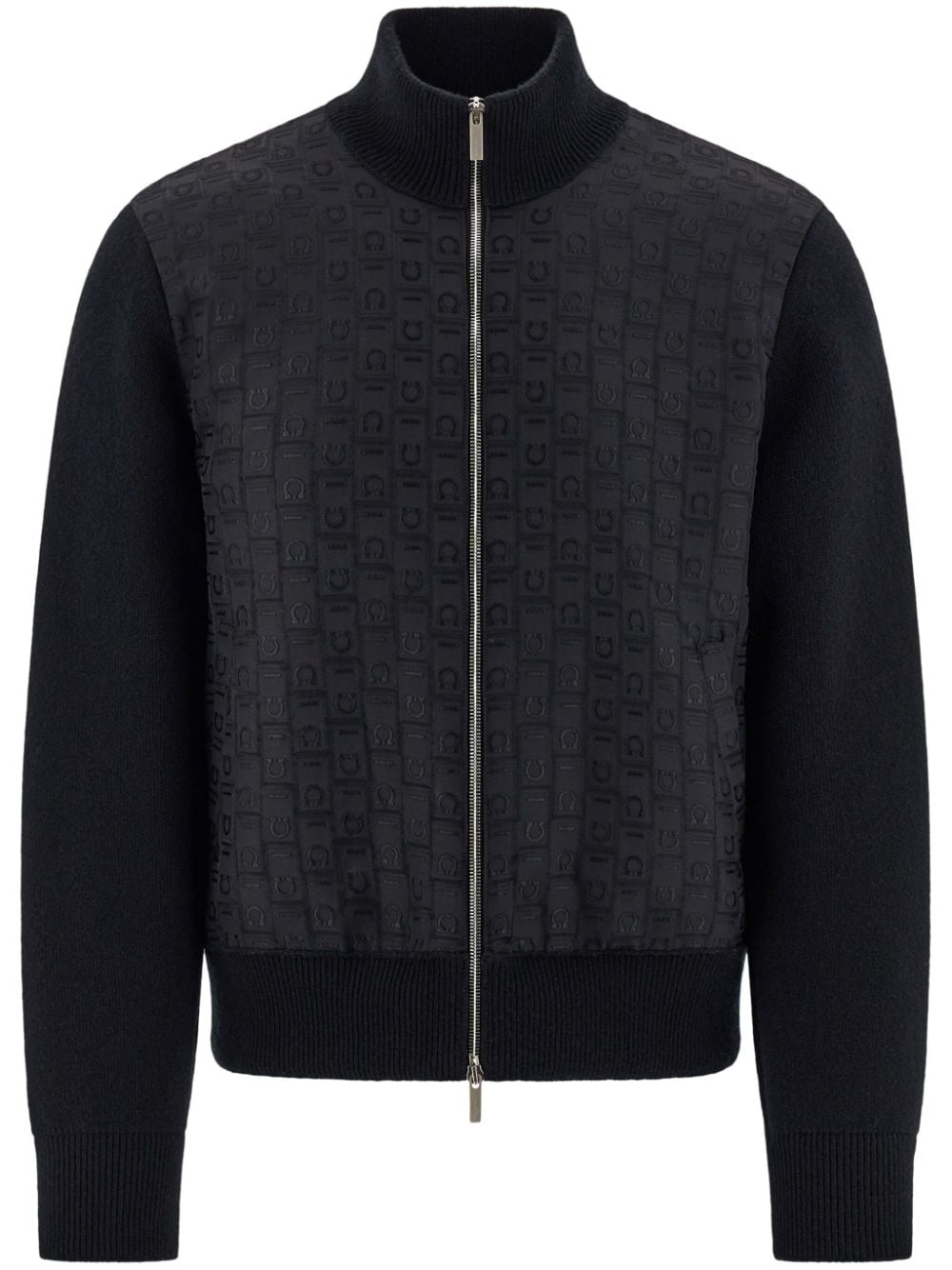 Knitted bomber jacket - Black