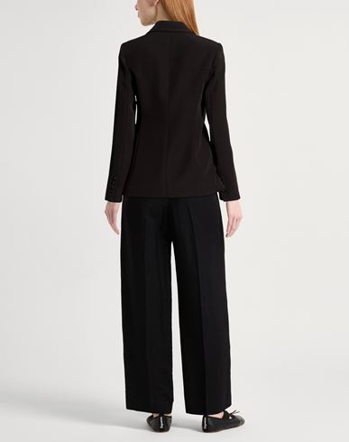 Woman Blazer Black Size 12 Polyester, Elastane