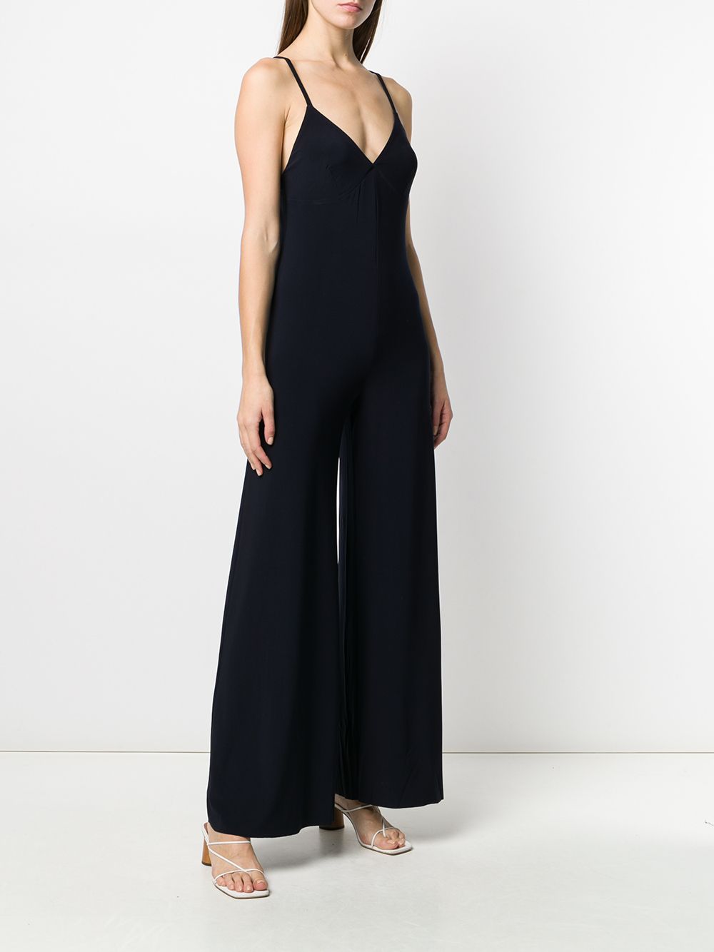 Slip wide-leg jumpsuit - Black