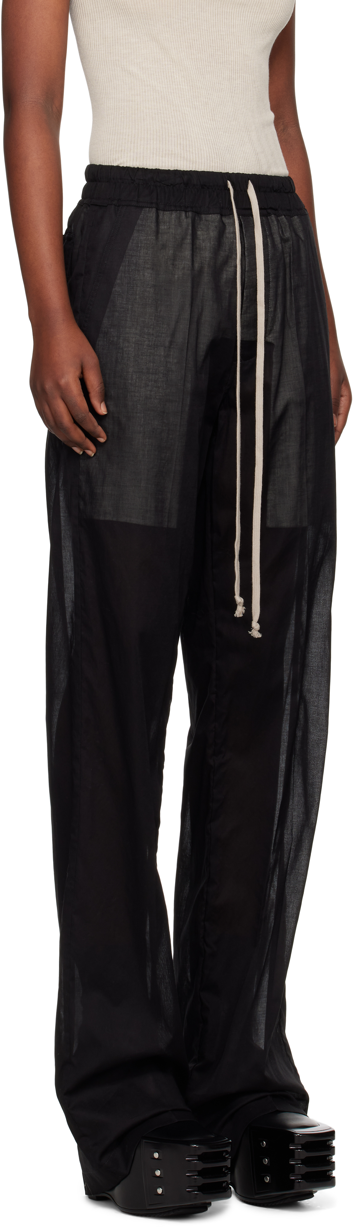 Rick Owens Black Hollywood Dietrich Drawstring Lounge Pants