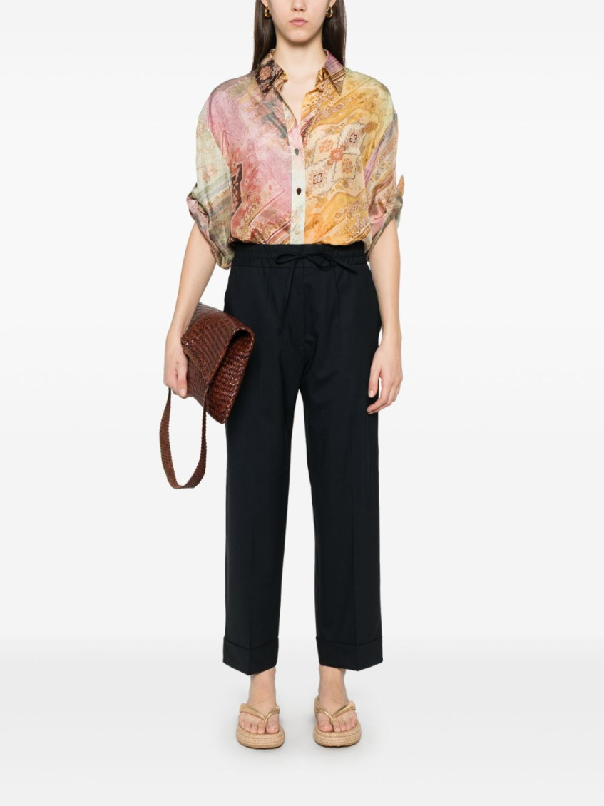 Blue Wool Pants