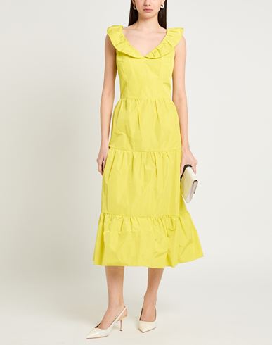 Malìparmi Woman Midi dress Yellow Size 12 Polyester