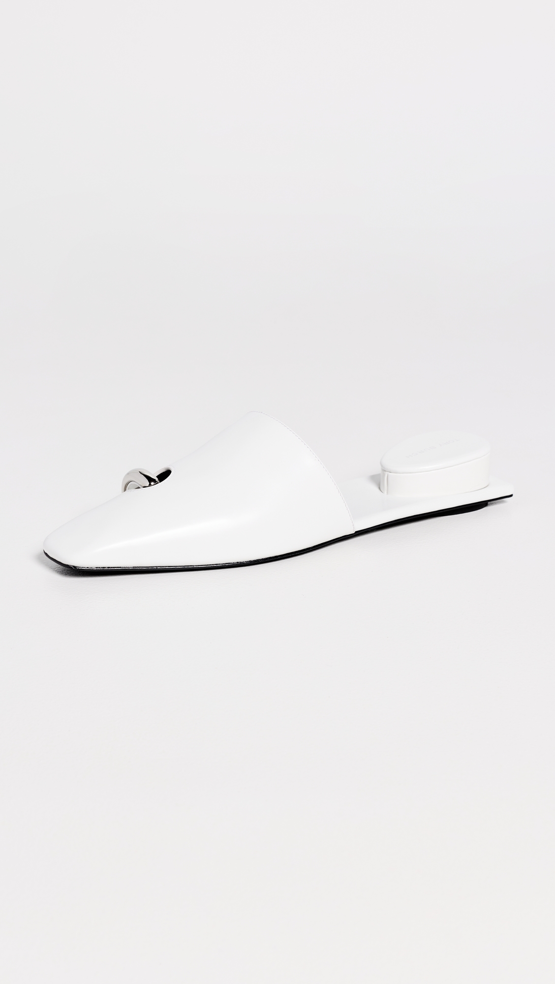 Pierced Mules BIANCO / SILVER
