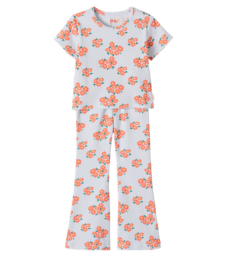 Floral cotton top and pants set