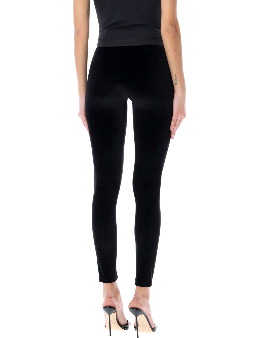 - Logo Velvet Leggings