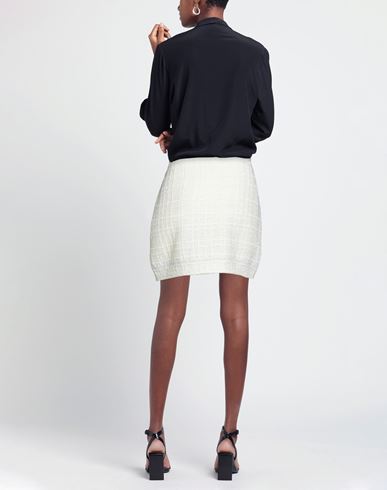 Woman Mini skirt Ivory Size 8 Virgin Wool, Cotton, Acrylic, Nylon, Viscose