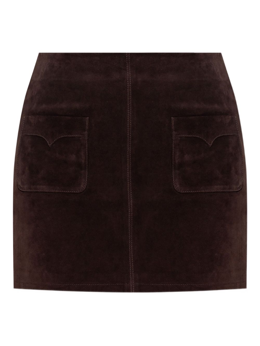 Suede mini skirt - Brown