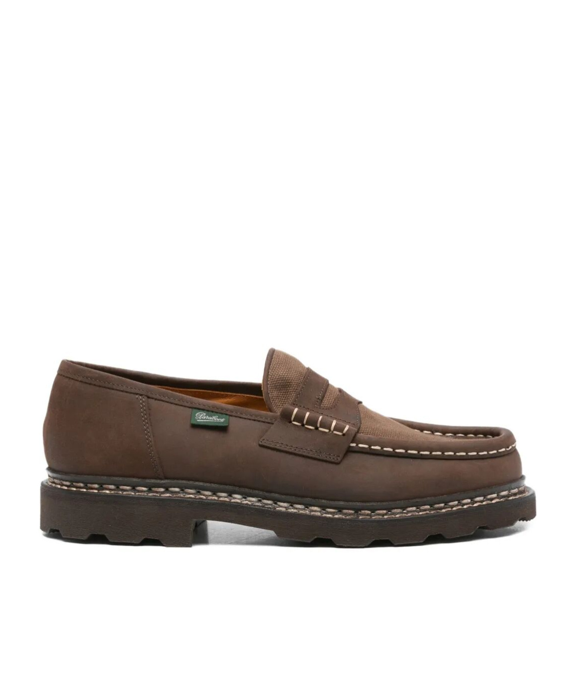 REIMS SUEDE LOAFERS WITH CANVAS INSERT