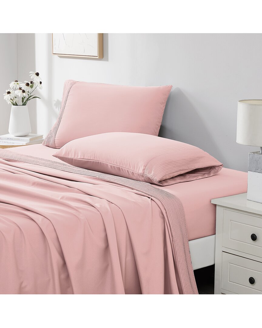 Extra Deep Pocket Bed Sheet Set With Pleated Hem