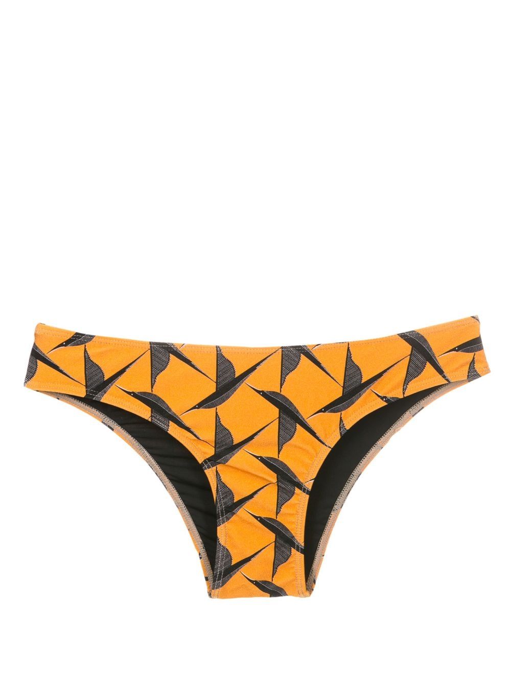 Waikiki bird-motif bikini bottoms - Orange