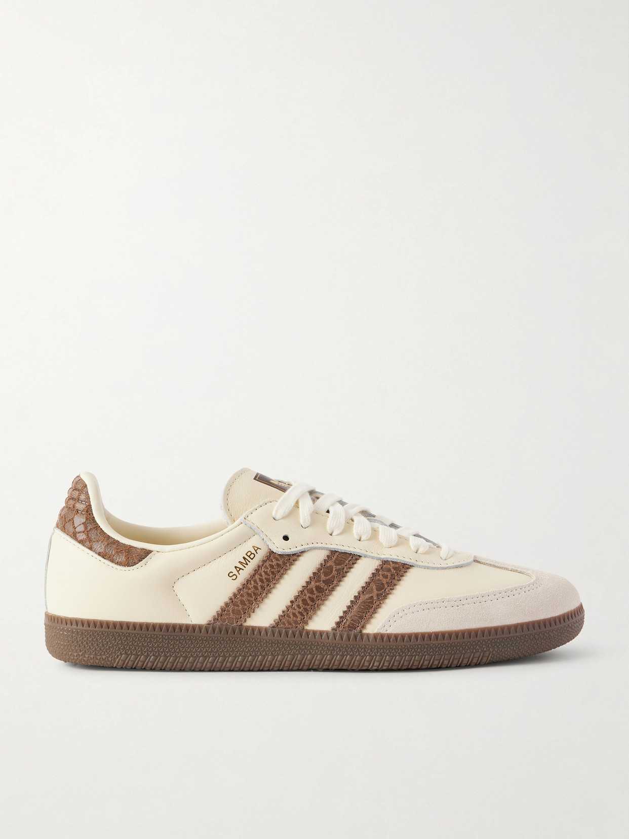 Samba Og Suede-trimmed Leather Sneakers - Cream