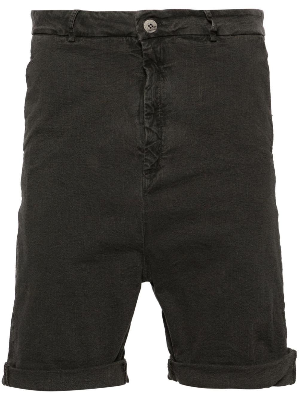 Mid-rise drop-crotch shorts - Grey