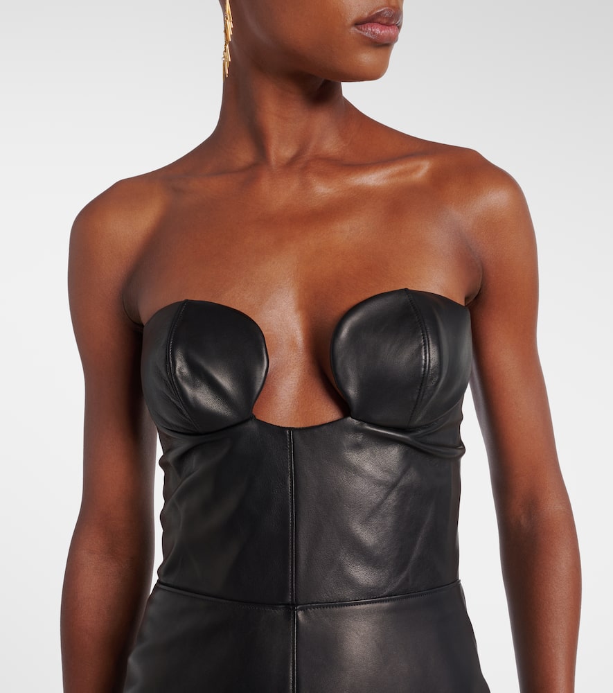 Leather corset dress