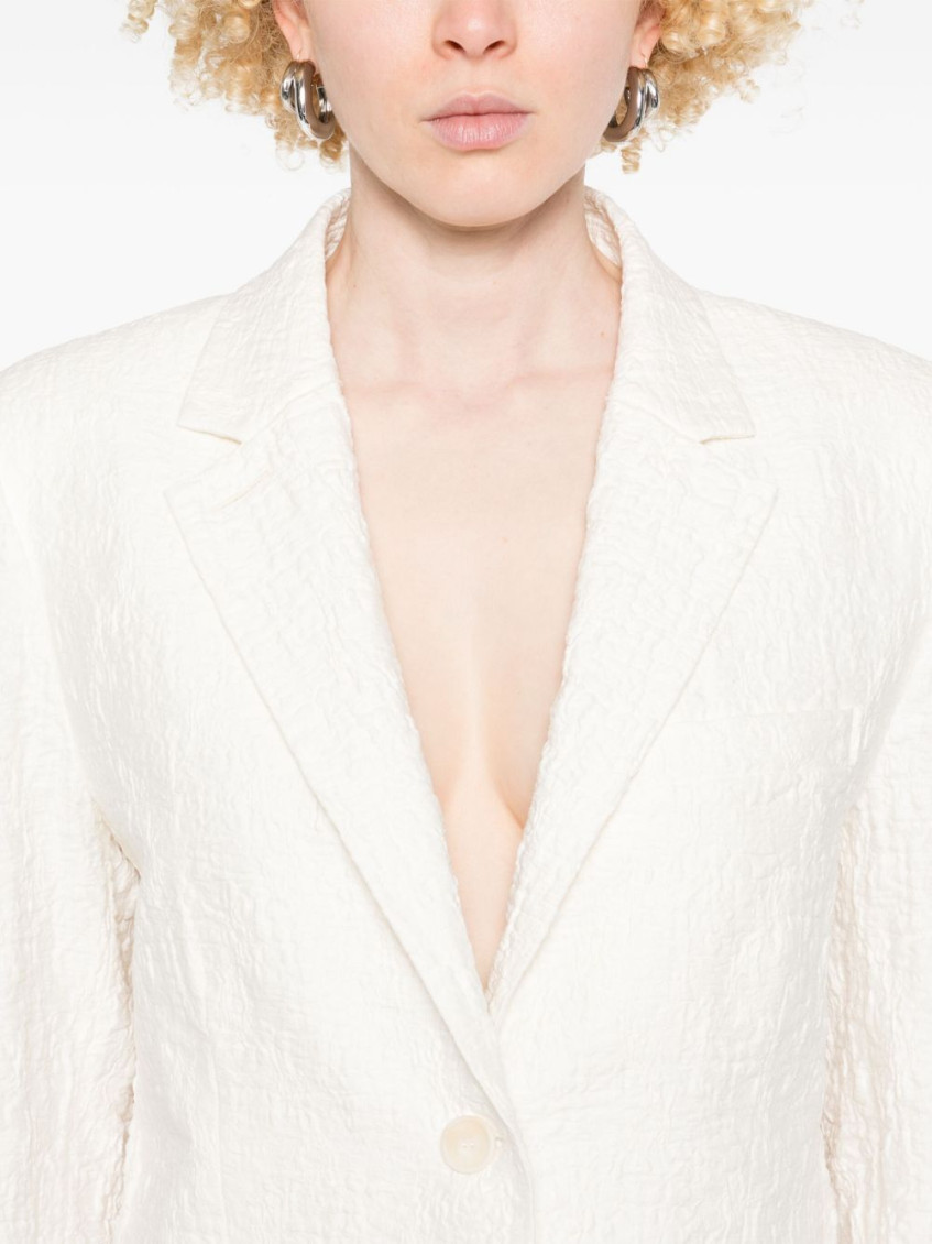 HARRIS WHARF LONDON- Cotton Blend Blazer Jacket