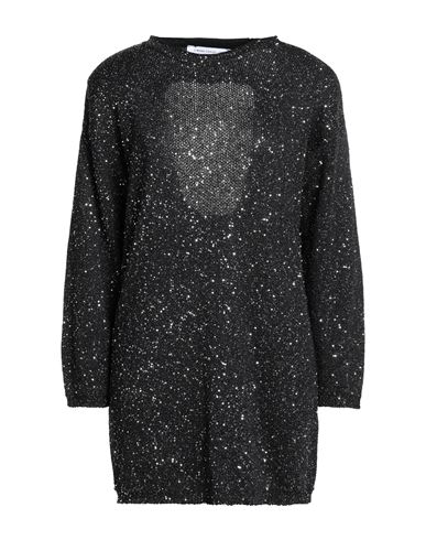 Woman Mini dress Black Size 4 Viscose, Polyamide, Polyester
