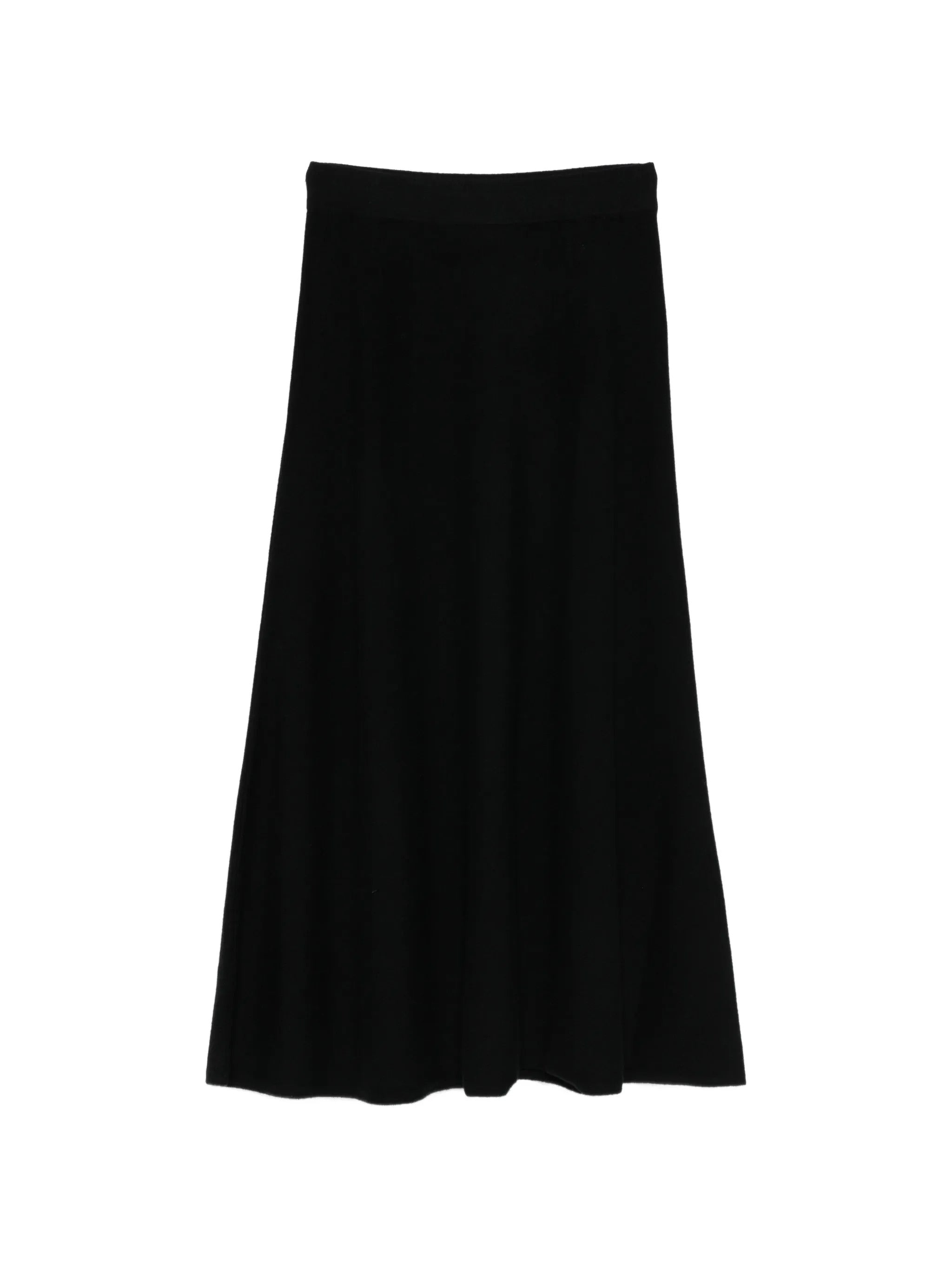 A-Line Cashmere Knit Skirt with Elasticated Waistband