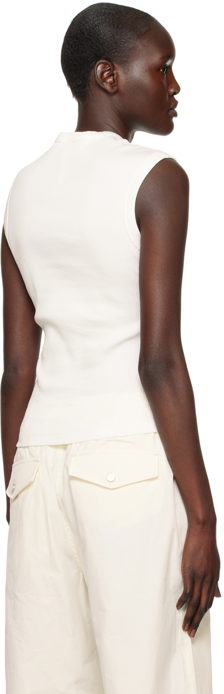 White split corset tank top