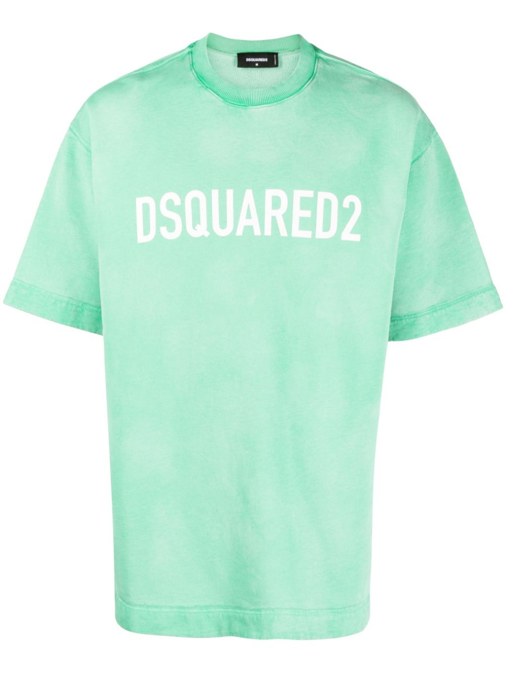 Drop-shoulder cotton T-shirt - Green