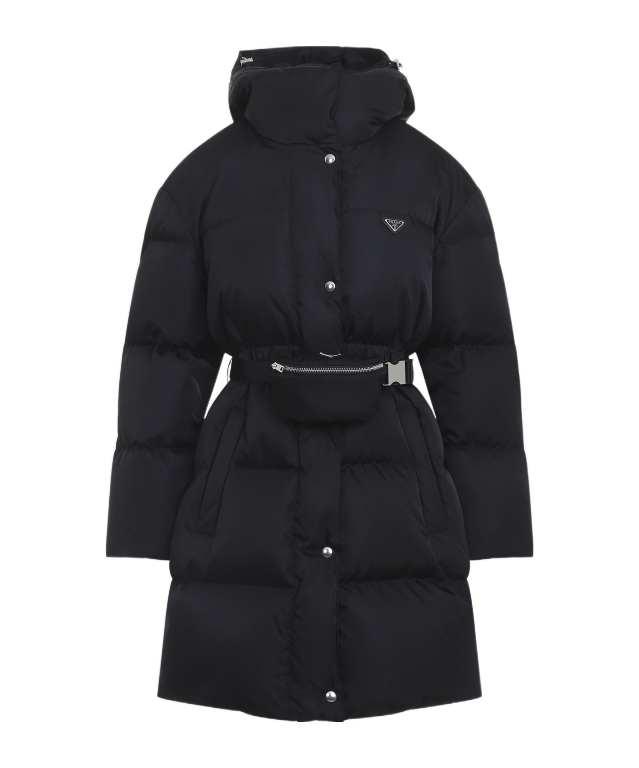 Long-sleeved hooded down jacket