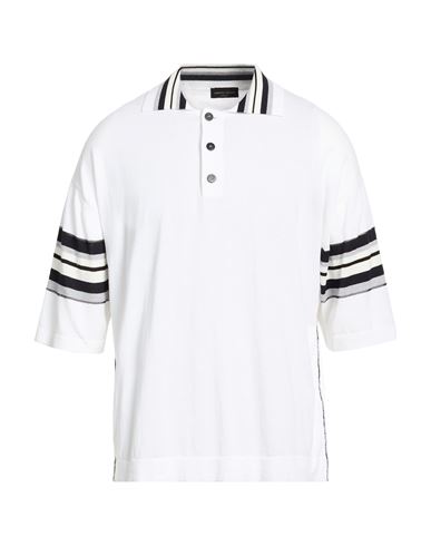 Man Sweater White Size 42 Cotton