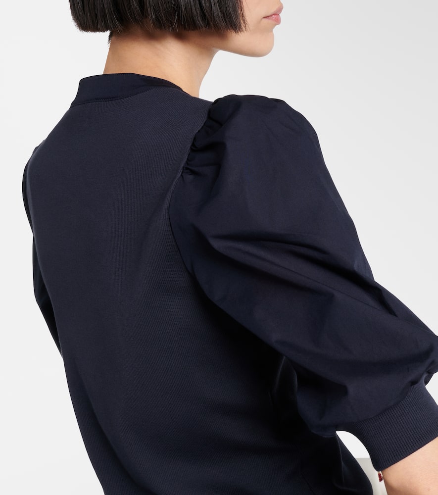 Veronica Beard Coralee puff-sleeve cotton-blend top