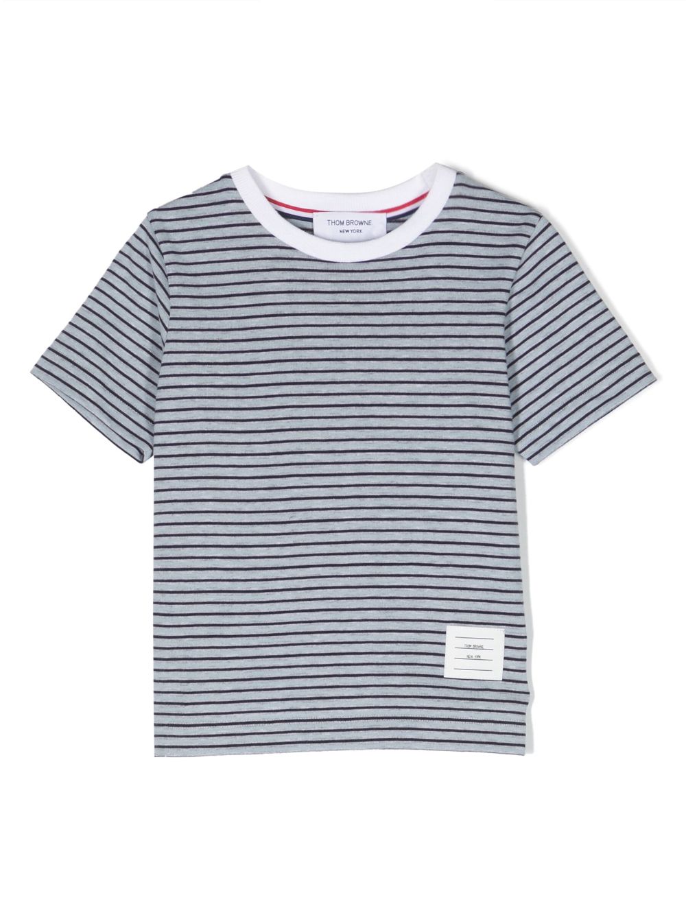 Short-sleeve striped jersey T-shirt - Blue