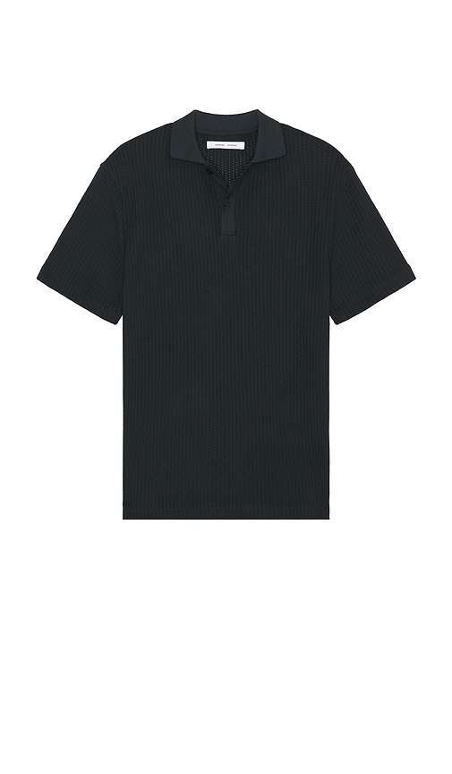 SAMSOE SAMSOE Sajase Short Sleeve Polo in Black.  XL/1X. Also in