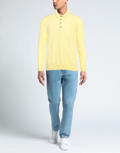 Man Sweater Yellow Size 40 Organic cotton